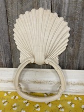 Seashell Towel Holder Beach Ocean Decor Beach Cottage Vintage 1976