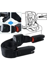 Straps Compatible w/ General Isofix Baby Seat Car Fixing Straps with Latch BLACK