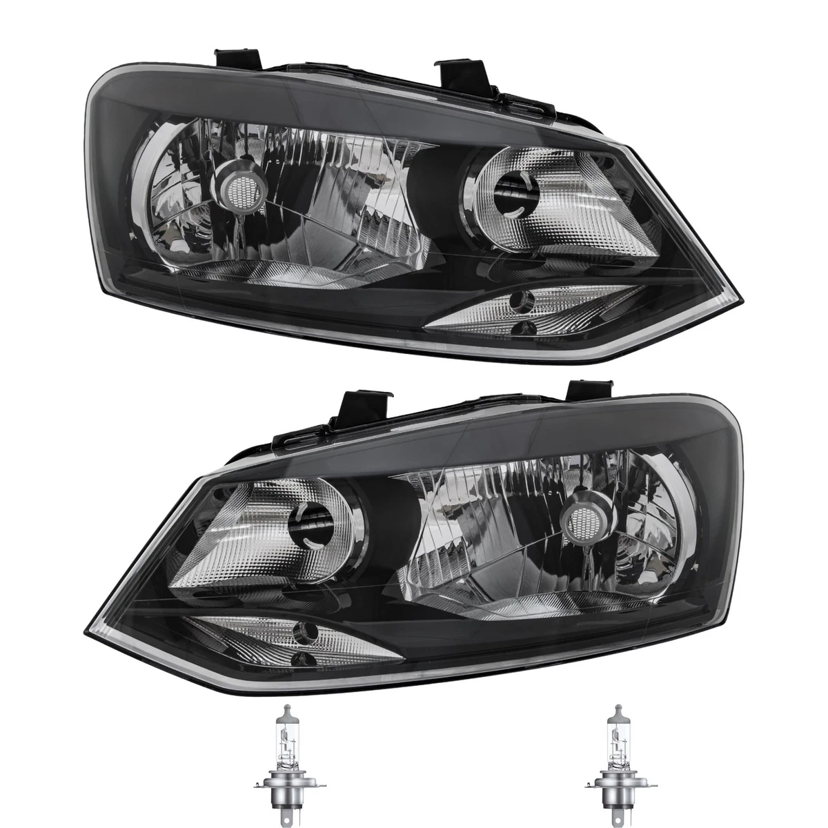 Halogen Scheinwerfer vorne + Birnen SET passt für VW Polo V 5 (6R) ab  2009-2014