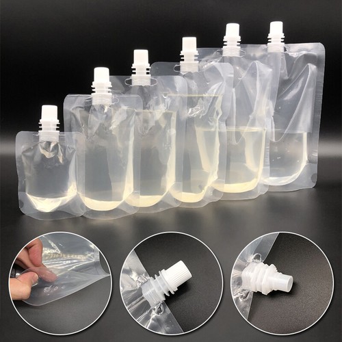 10-50 piezas 100-500 ml reutilizable bolsa de plástico de pie bolsa de agua bolsa de líquido - Imagen 3 de 33