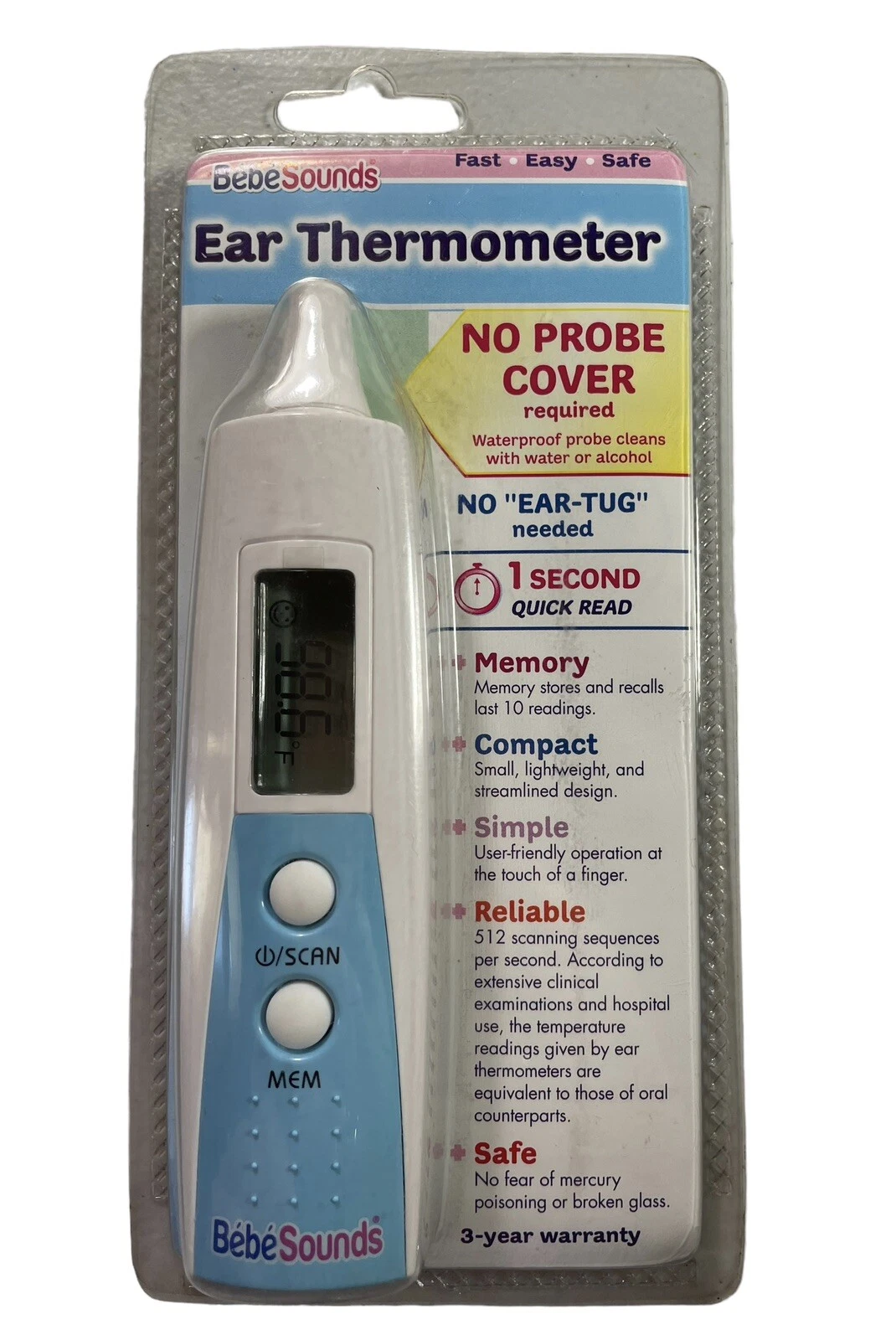 Unisar Bebe Sounds Ear Thermometer Fast Read Memory Compact Kids Baby New 2003
Opens in a new window