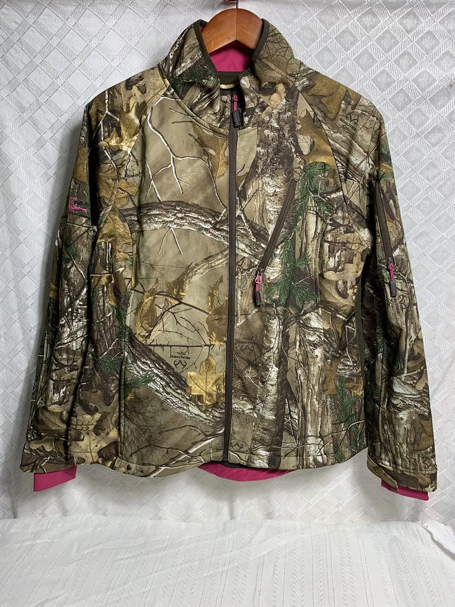 Womens pink cheap camo coat
