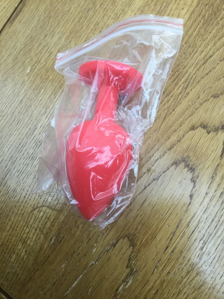 EXTRA GRANDE ROJO DIAMANTE GOMA SILICONA TAPÓN UNISEX GRANDE REGALO NAVIDAD Foto 4 de 4