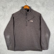 The North Face Fleece Mens Medium Sweater Jacket Pullover Grey Quarter 1/4 Zip