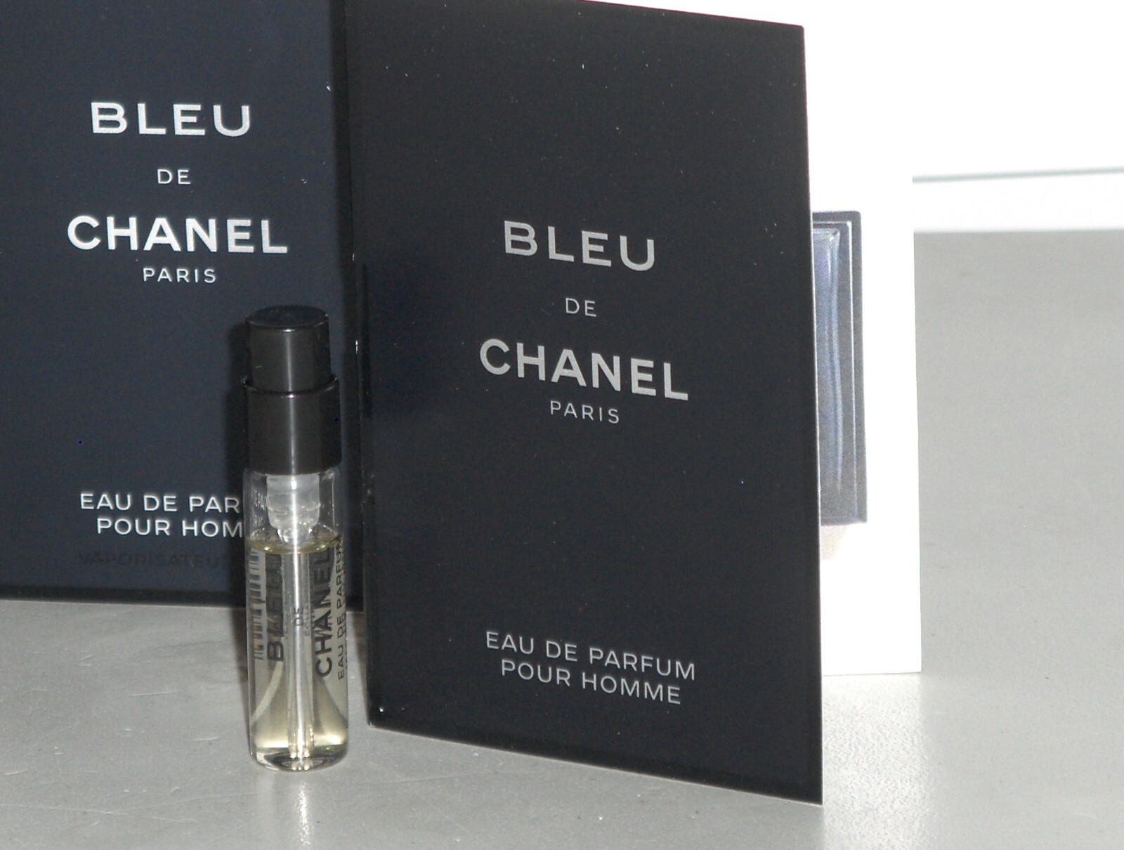 CHANEL BLEU Paris Men's Eau de Parfum Spray Samples Vials, 4 X .05 oz.  (1.5 ml)