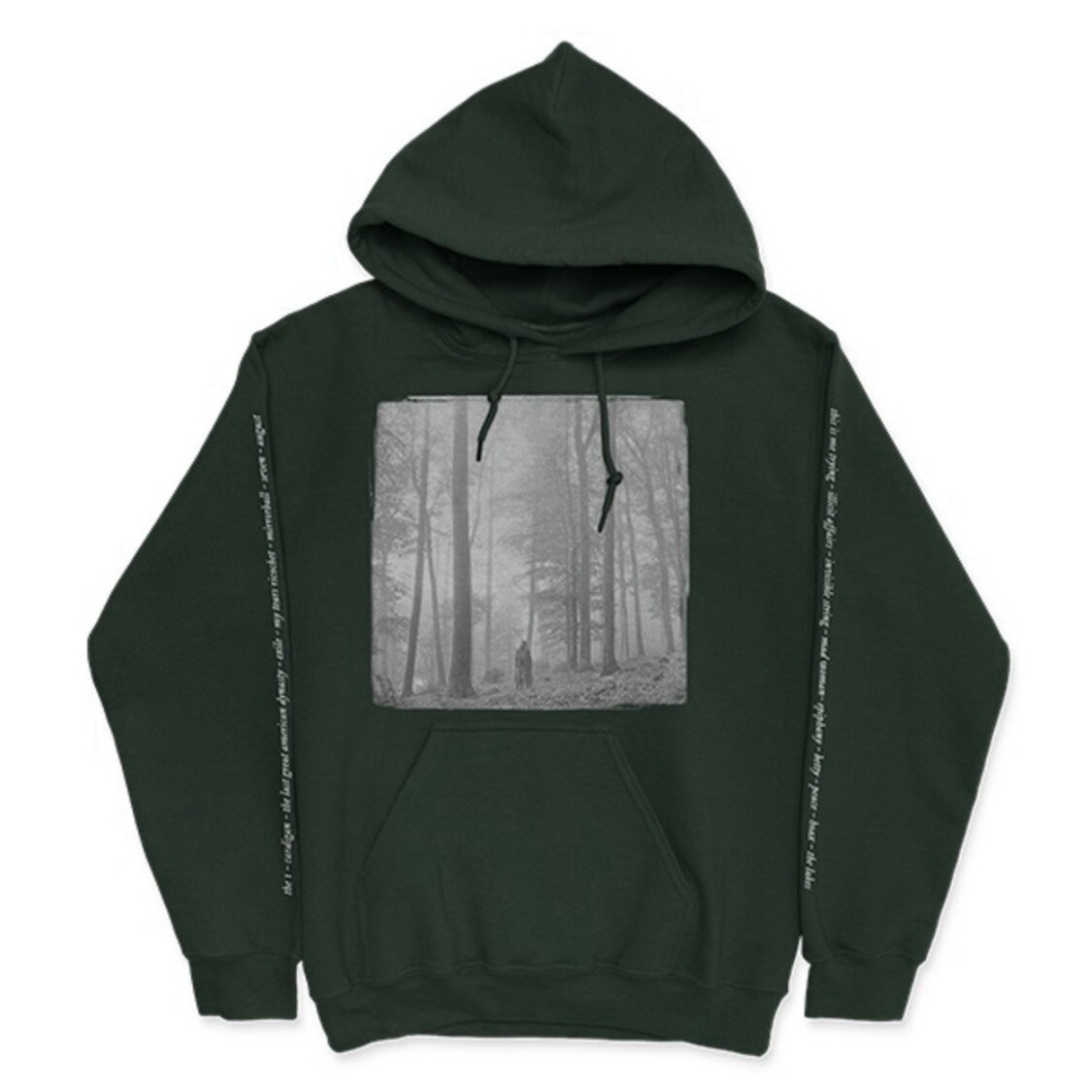 Taylor Swift Folklore In the Trees Album Merchandise Hoodie Small Forest  Green