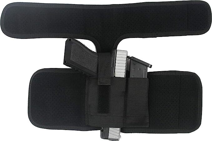 Concealed Carry Ankle Holster with Mag Pouch for Small Pistol Leg Hidden Holster