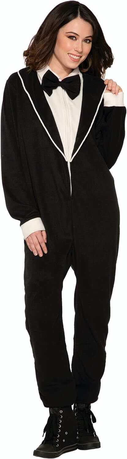 Tuxedo Jumpsuit New Year Formal Unisex Fancy Dress Up Halloween Adult Costume-image