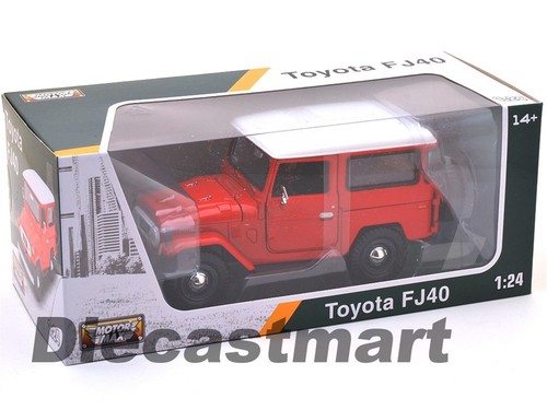 TOYOTA FJ40 FJ 40 LAND CRUISER ROJO 1:24 COCHE MODELO DIECAST DE MOTORMAX 79323 - Imagen 8 de 8