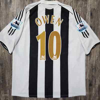 2006 Adidas Newcastle United Home Soccer Jersey Michael Owen Men