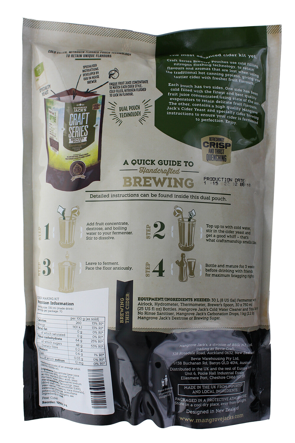 Mangrove Jack's CS Dry Hopped Apple Cider Recipe Kit, 6 gallons eBay