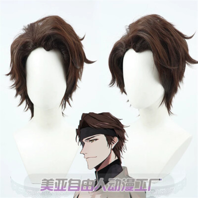 Aizen Sousuke Cosplay Wig Short party hair Synthetic Costume Wigs