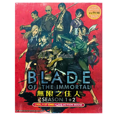 DVD Anime Blade Of The Immortal Season 1+2 (1-37 End) +Action Movie English Dub