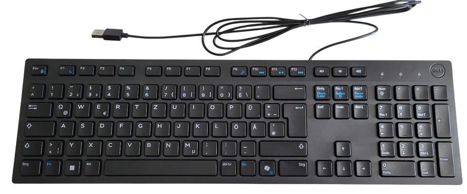 PC Computer Tastatur Dell KB216-BK QWERTZ deutsch schwarz USB KB 216 BK GER