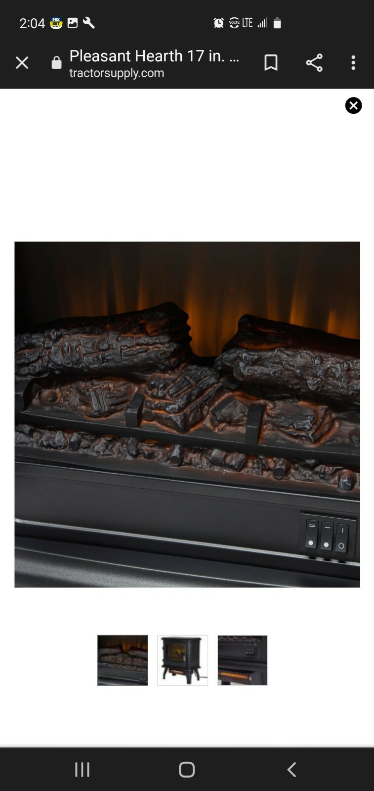 Pleasant Hearth Infrared Electric Stove 17 in. 1,000 sq. ft. with 2 Stage  Heater | eBay