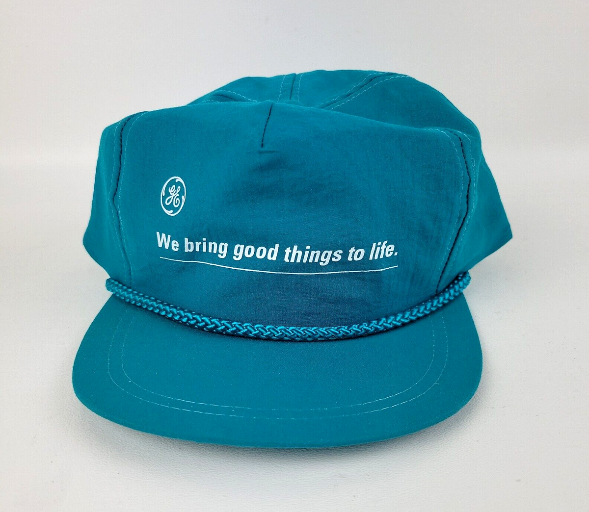 Casquette Snapback Vintage Publicitaire GE General Electric Années 1990 - Style Corde Spatiale