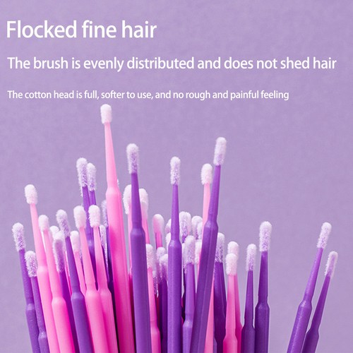 100pcs Cotton Swabs Mascara Wands Eyelash Applicator Brush Microfiber Wands - Picture 4 of 14