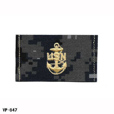 USN NWU BDG Blue Digital Chief Petty Officer CPO E-7 Cap Device NOS Vanguard USA