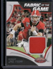 2020 DP #24 Jake Fromm Certified Collegiate Fabric of the Game /299 - B323