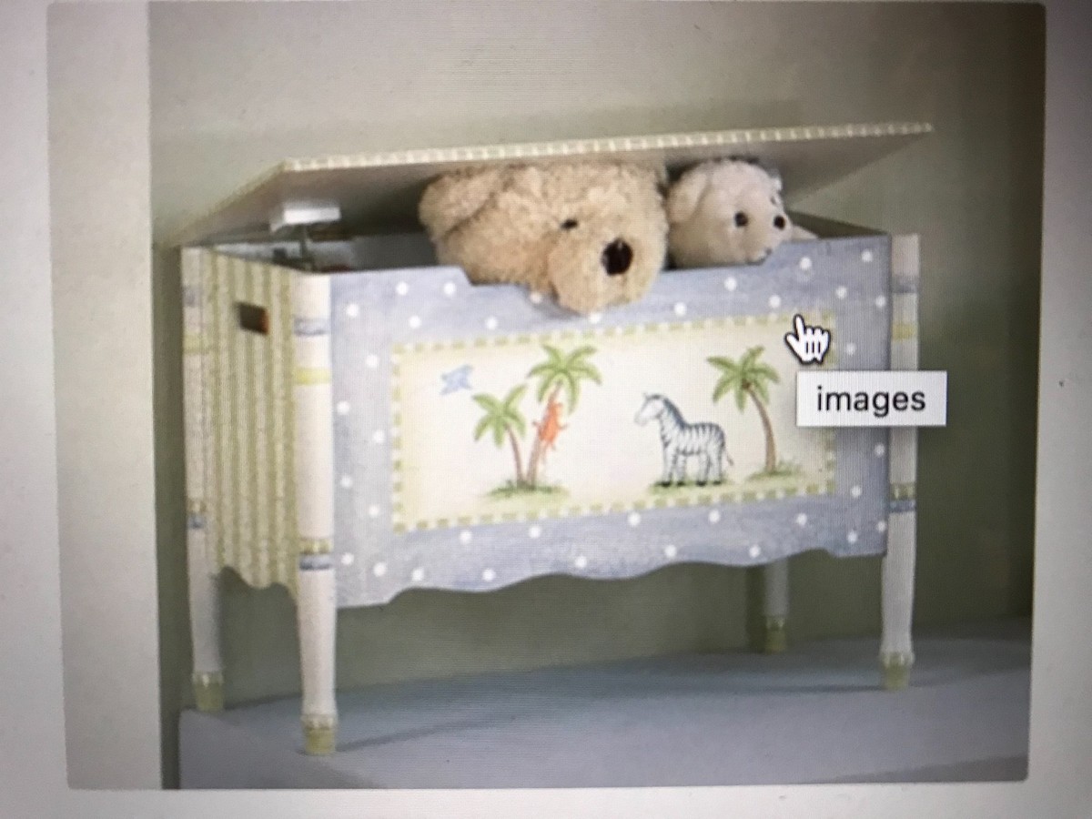 FANTASY FIELDS SAFARI KIDS WOODEN TOY CHEST BOX JUNGLE ANIMAL