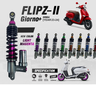Flipz-II 320mm Gas Shocks Absorber Suspension Fits Honda Giorno