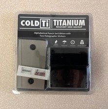 TITANIUM Recovery Seed Phrase Plates for Crypto Asset Security - With Punch Set