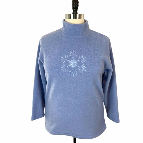 Bobbie Brooks Top Sweatshirt Women Size XL 1X Snowflake Fleece 90s Vintage