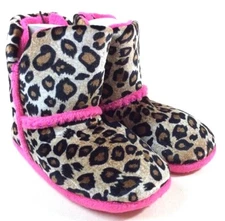 NEW M & F WESTERN BLAZIN ROXX BOOT SLIPPERS YOUTH GIRLS LEOPARD SIZE SMALL