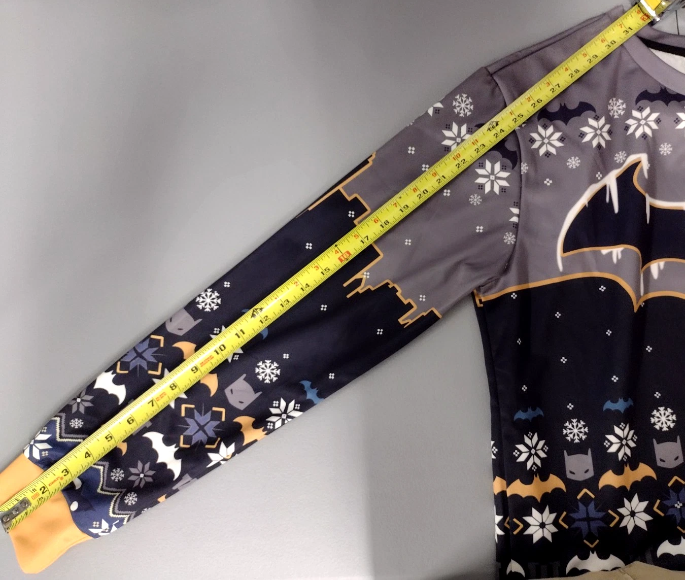 Batman Movie Fan Ugly Christmas Premium 3D Pullover Size Medium