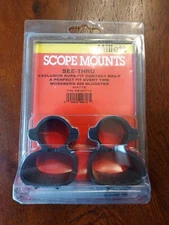 Millett  1" See Thru Scope Ring Mounts for Mossberg 500 Shotgun Black