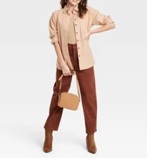 Women’s Universal Thread Cozy And Classic Tan Flannel Shirt XS Retail $28 NEW!