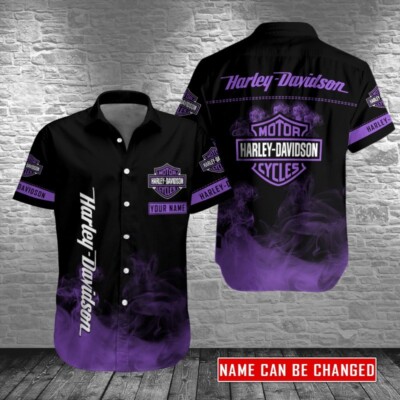 Personalized Harley Motor Racing Davidson Casual Button Down Shirt Unisex Adults