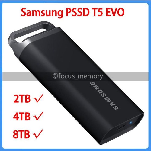 Samsung T5 EVO SSD 2TB 4TB 8TB Portable External Solid State Drive Original New - 第 1/11 張圖片