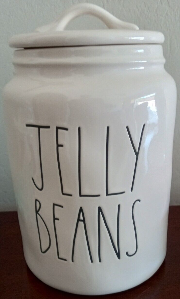 Rae Dunn Easter 2020 Large White Jelly Bean Jar Artisan Collection