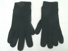 Vintage Ladies Gloves--Black Stretch Nylon--Wrist Length---Made in Italy