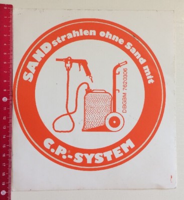 Aufkleber/Sticker A4: C. P. System - Sandstrahlen Ohne Sand (010416133)
