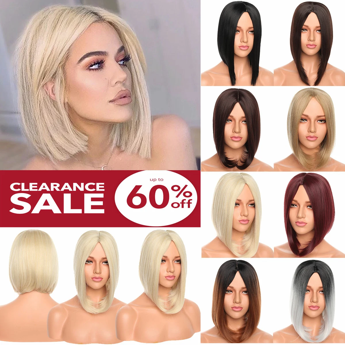 Blonde wig cheap no bangs