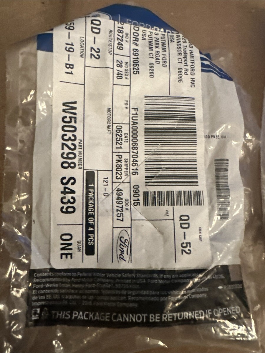 Genuine Ford Water Pump Assembly Bolt -W503298-S439 | eBay