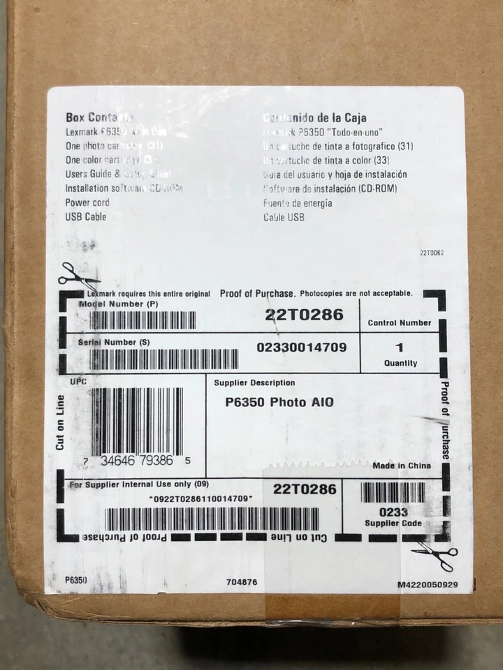 Lexmark P6350 Series All in One Color Thermal Inkjet Printer Scanner Copier NEW - Image 3 of 4