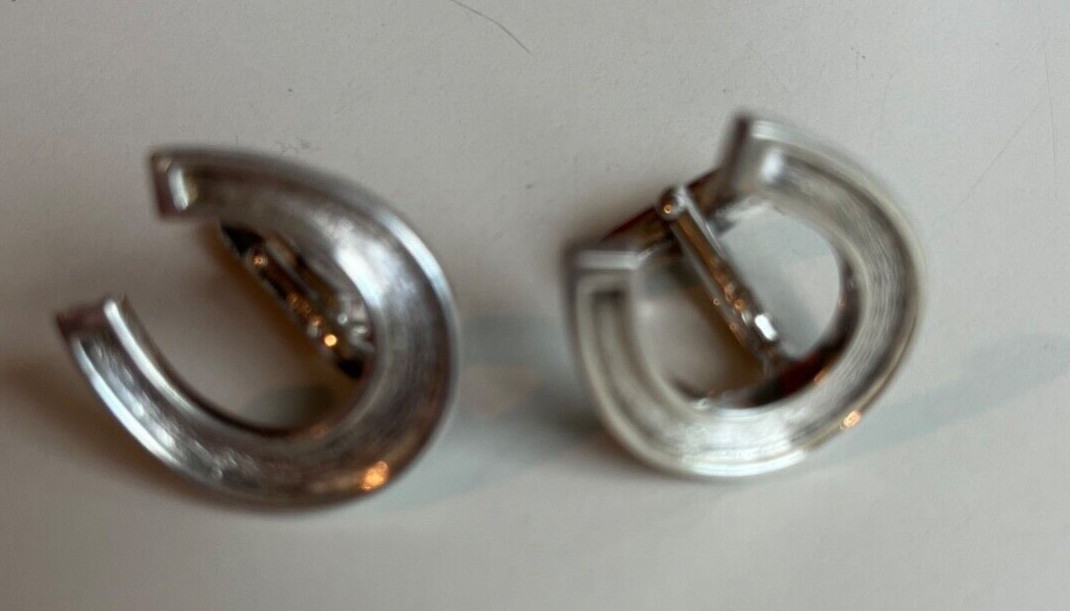 Heavy Sterling Silver Horseshoe Cufflinks Vintage… - image 4