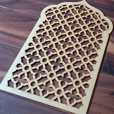 Kathedrale Laser geschnitten spitz orientalischer Stil Bogenschirm Wand Skulptur Tafel 026