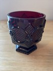 Avon Cape Cod Collection Short Footed Tumbler Ruby Red Glass Cranberry