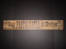 ANTIQUE VICTORIAN AMERICAN PHOTOGRAPHER SIGN HUGHES TINTYPIST IA or NE ORIGIN