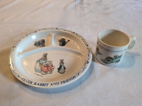 Beatrix Potter Divided Plate and Mug