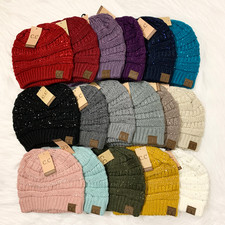 C.C Classic Sparkly Beanies for Adults, Winter Hats, Winter Beanies, Premium Hat