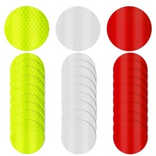 30 Pcs Reflective Safety Stickers Round Waterproof Night Visibility Vehicle Bike