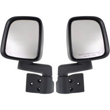 Manual Side View Mirrors Folding Pair Set New For 03-06 Jeep Wrangler