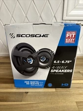 Scosche 6.5-6.75” 4-Way Car Speakers HD6504SD