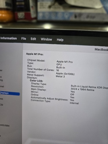 Apple MacBook Pro A2442 M1 Pro 10-cores 32GB RAM 2TB SSD , SCRATCHES FREE - Afbeelding 7 van 12