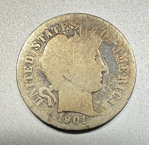 1901-S  BARBER DIME   AG  KEY DATE  #1736